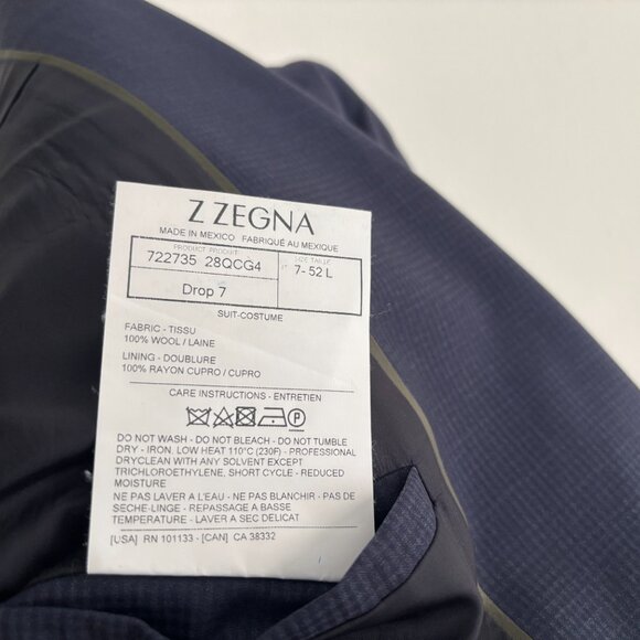 $2750 Z Zegna Navy Blue Wool Suit - 42,  Pants 32-33 - Picture 10 of 15